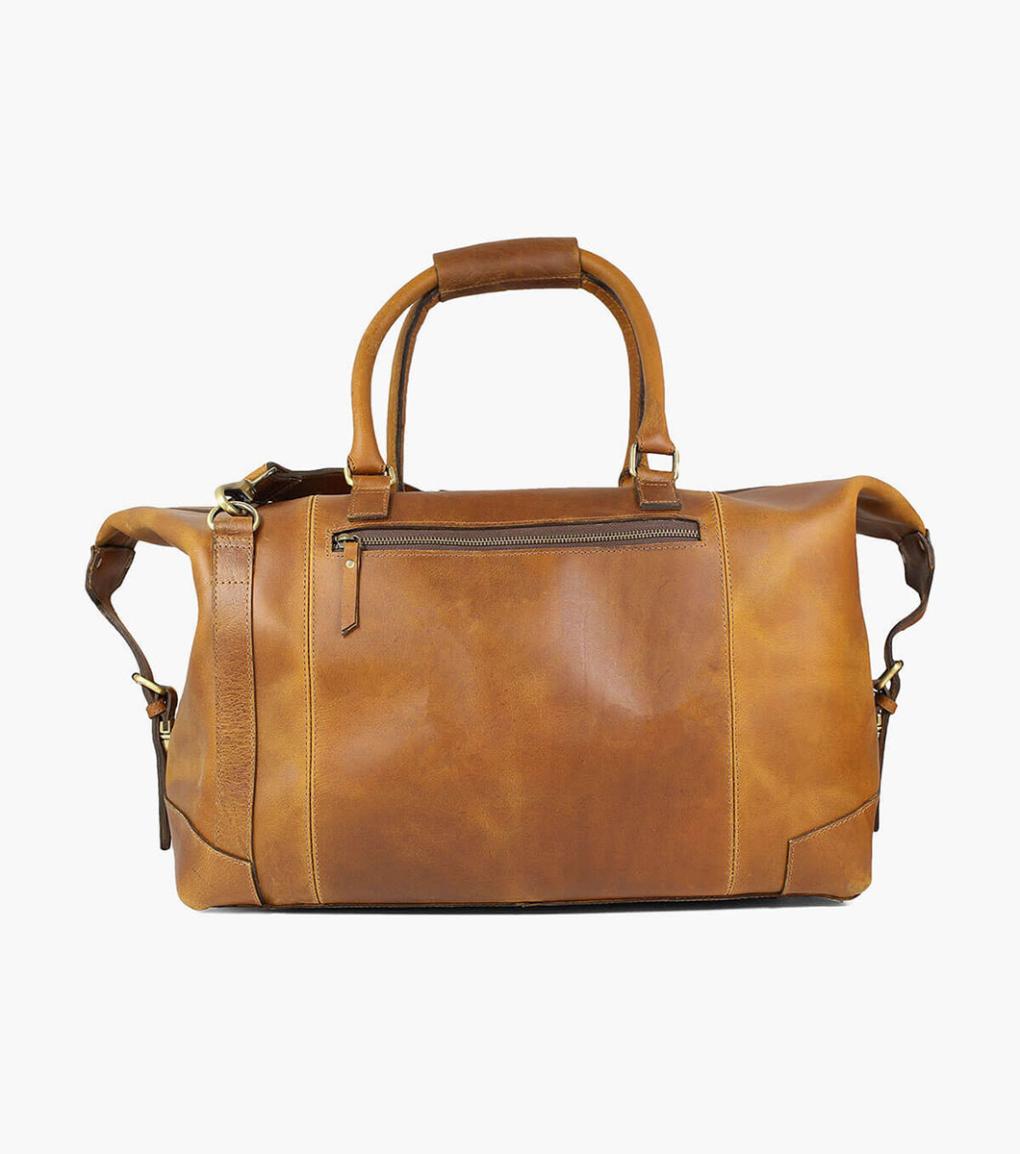 Akalin Buffalo Leather Duffel Bag Cognac | Men Florsheim Bags