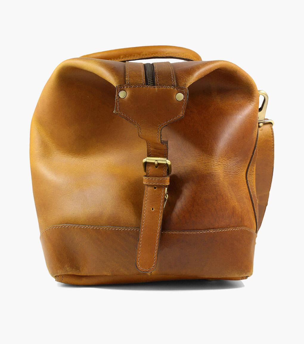 Akalin Buffalo Leather Duffel Bag Cognac | Men Florsheim Bags