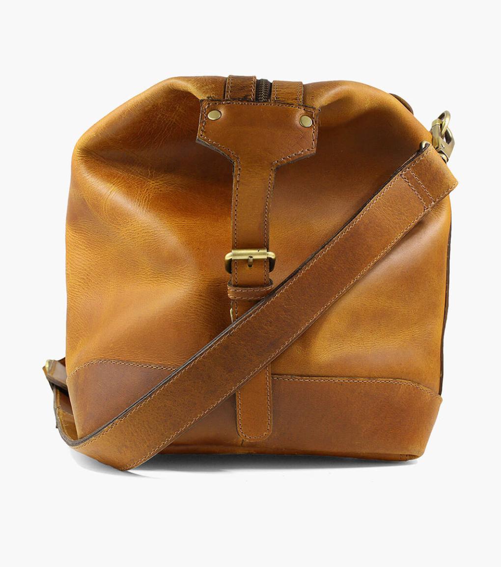 Akalin Buffalo Leather Duffel Bag Cognac | Men Florsheim Bags