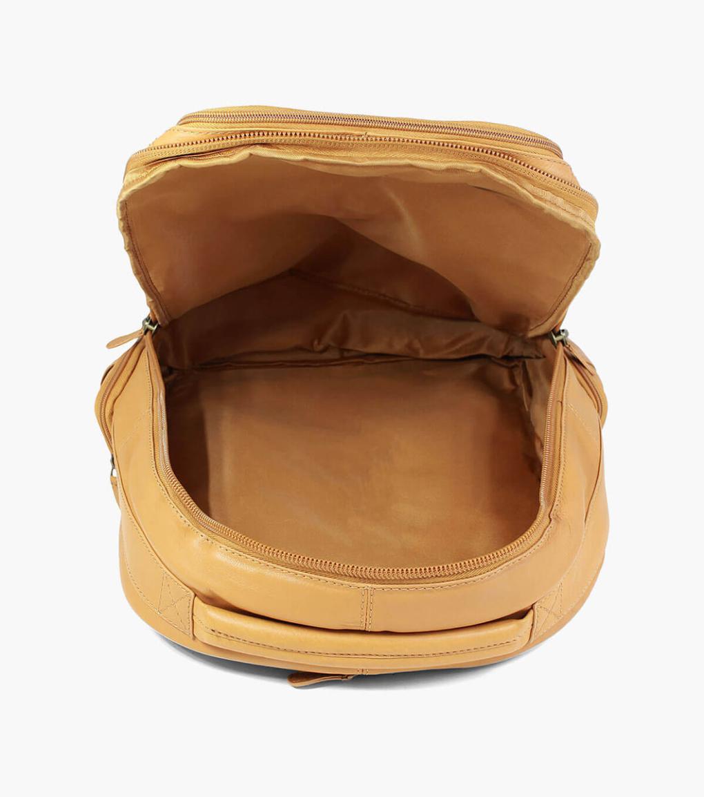 Baptiste Leather Backpack Tan | Men Florsheim Bags