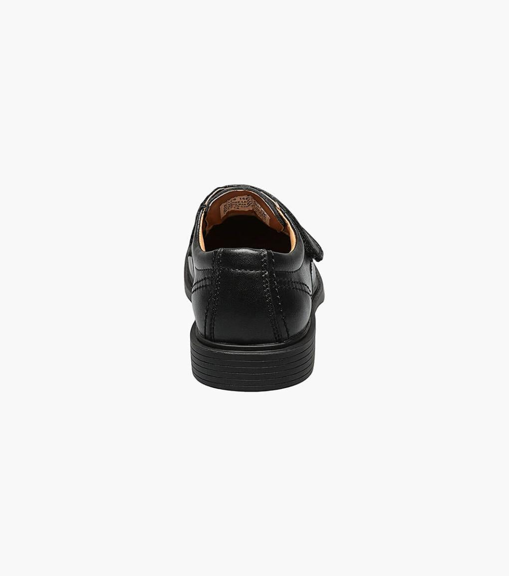 Berwyn Jr. II Boys Moc Toe Strap Black | Kids Florsheim Dress Shoes