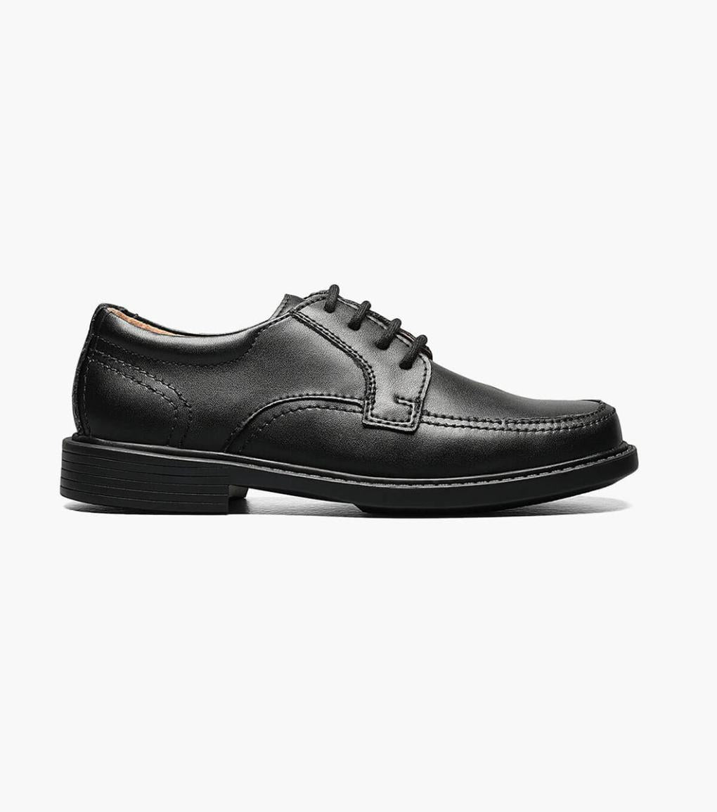 Billings Jr. II Boys Moc Toe Oxford Black | Kids Florsheim Dress Shoes