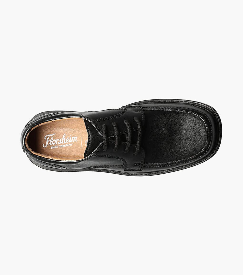 Billings Jr. II Boys Moc Toe Oxford Black | Kids Florsheim Dress Shoes