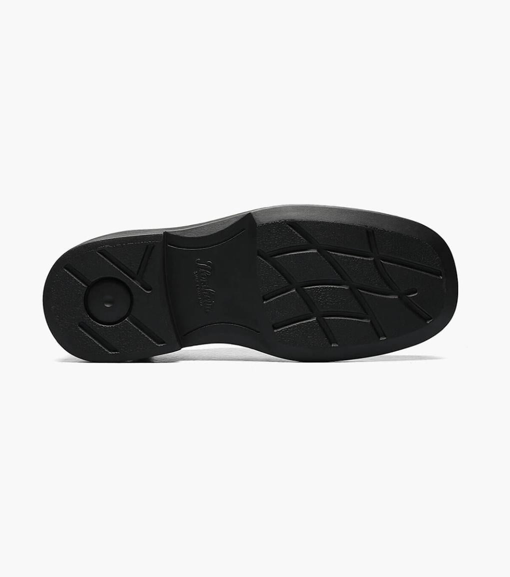 Billings Jr. II Boys Moc Toe Oxford Black | Kids Florsheim Dress Shoes
