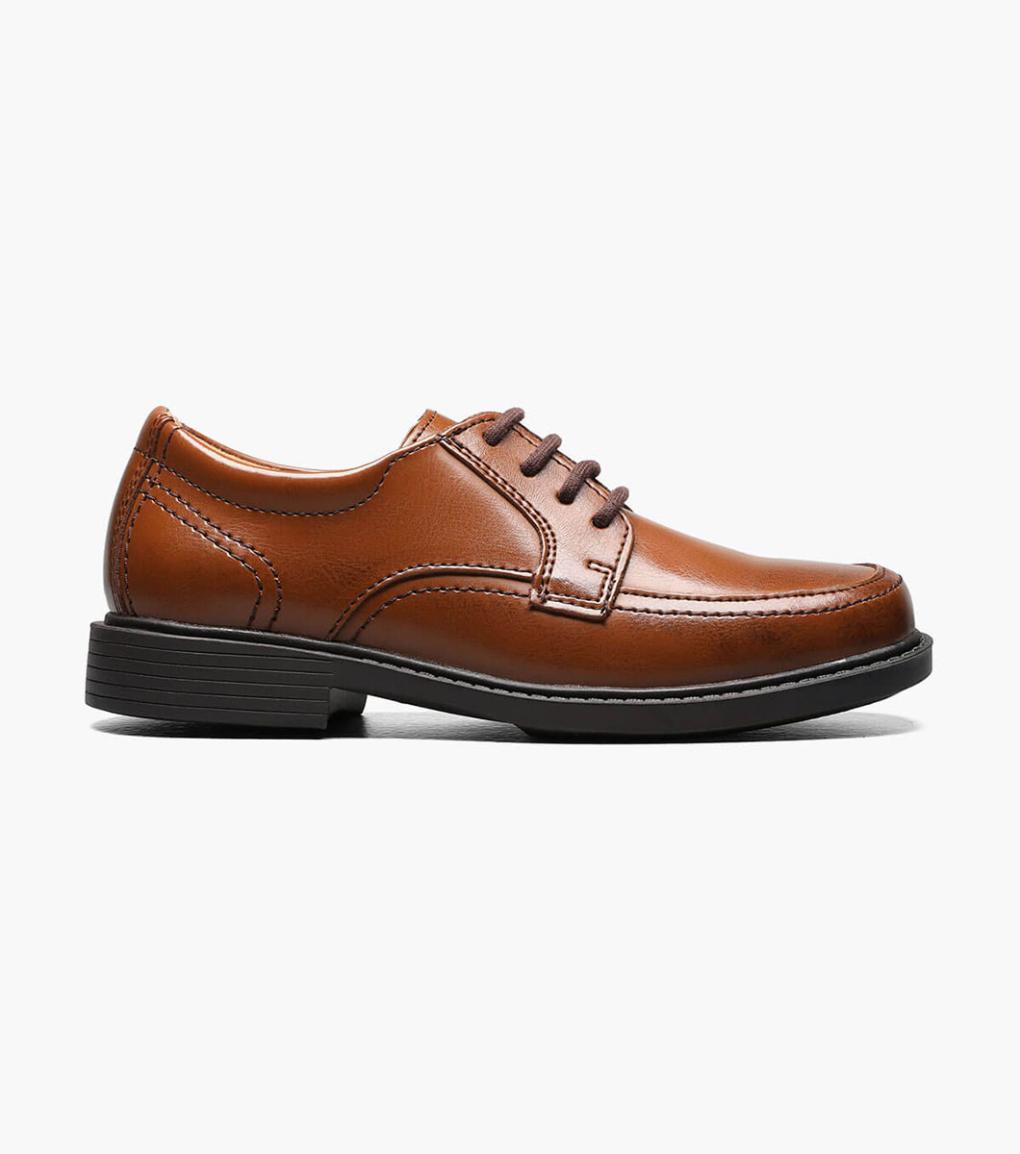Billings Jr. II Boys Moc Toe Oxford Cognac | Kids Florsheim Dress Shoes