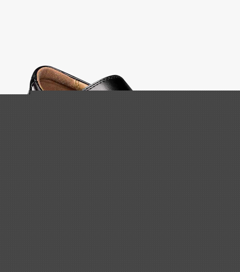Bogan Jr. Boys Moc Toe Slip On Loafer Black | Kids Florsheim Uniform Shoes