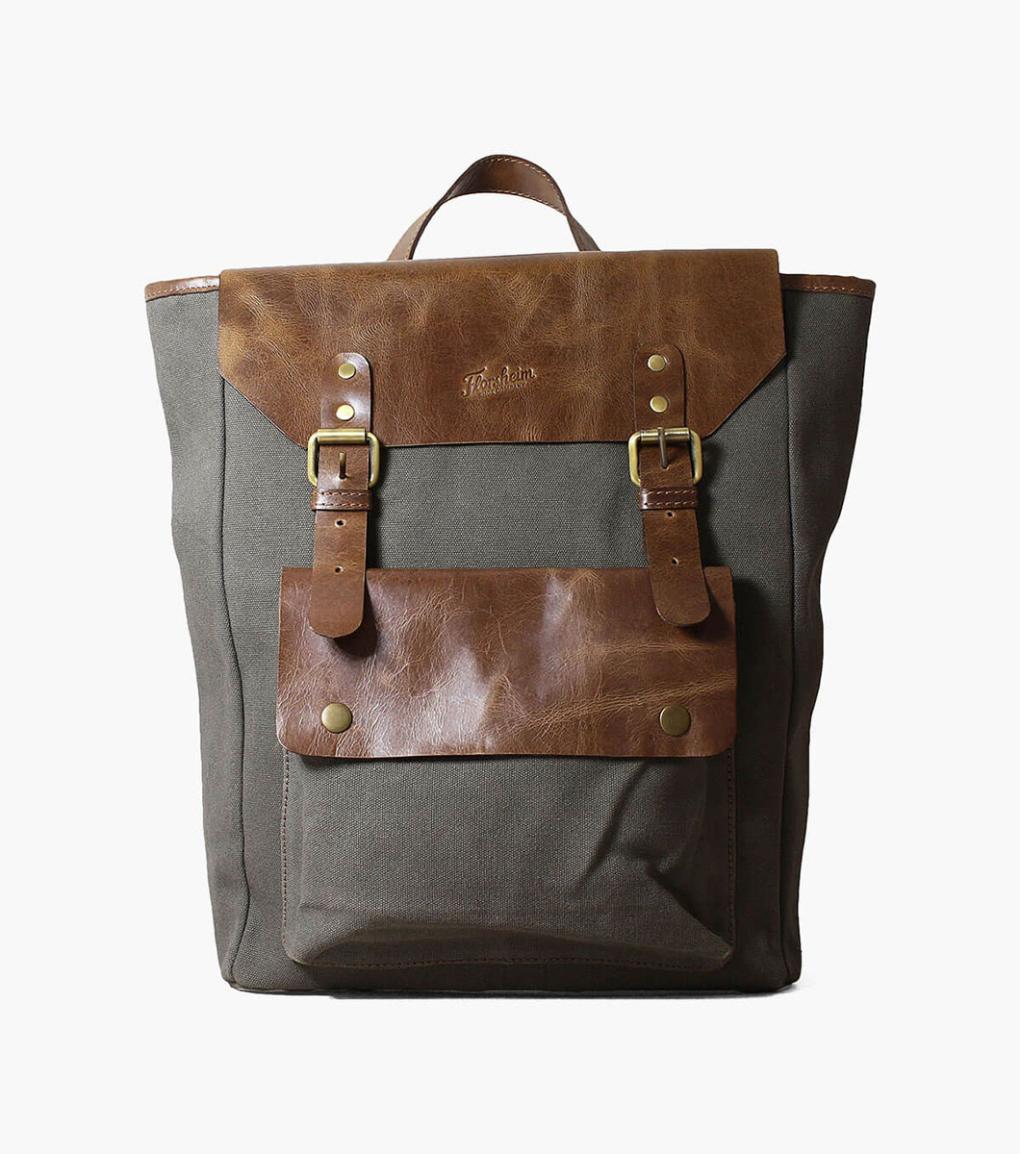 Orazio Canvas/Leather Backpack Gray | Men Florsheim Bags