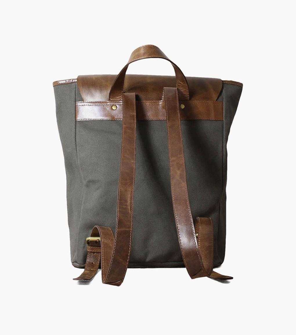Orazio Canvas/Leather Backpack Gray | Men Florsheim Bags